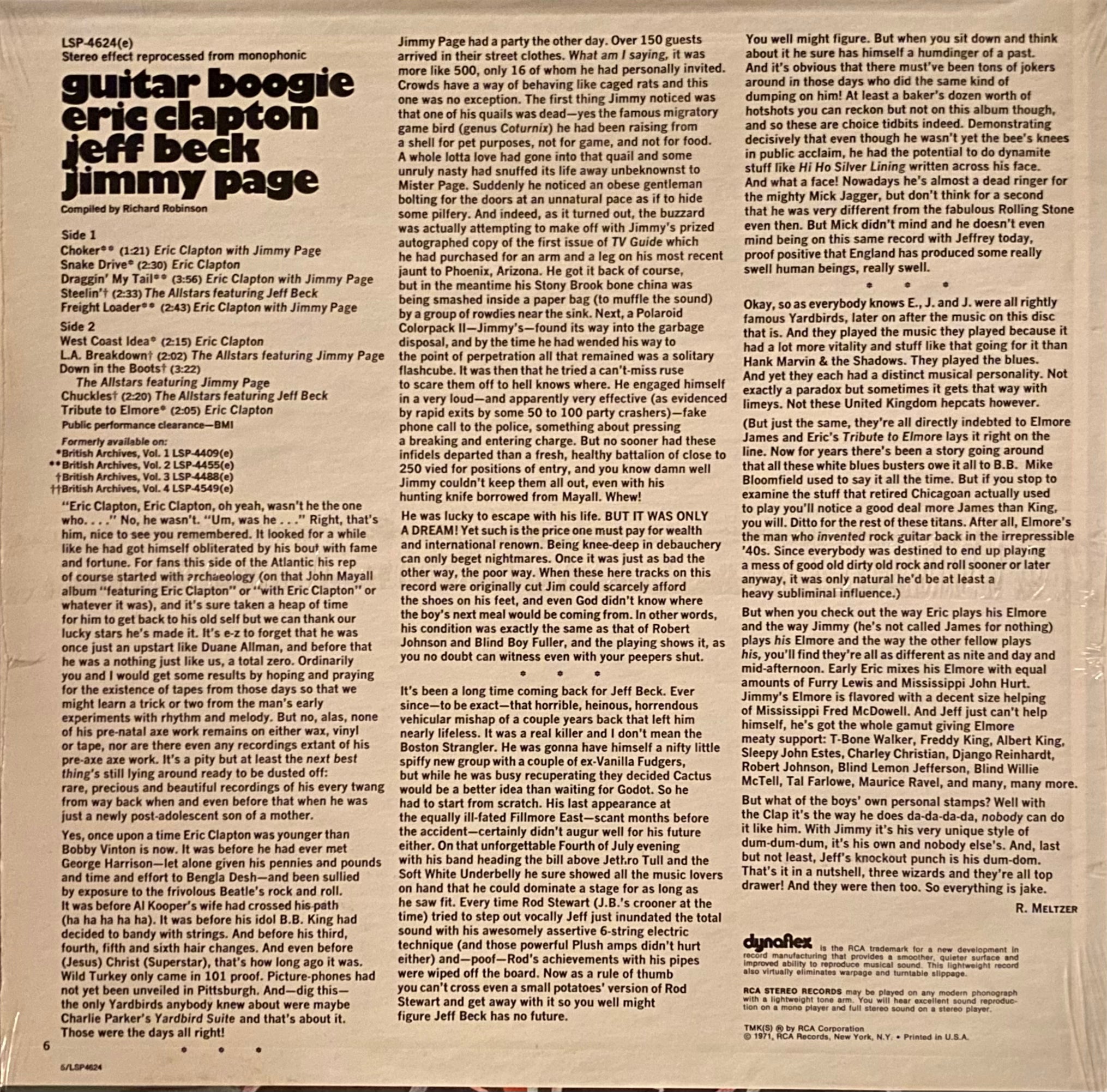 Eric Clapton, Jeff Beck, Jimmy Page - Guitar Boogie [NOS]  (New Vinyl LP)