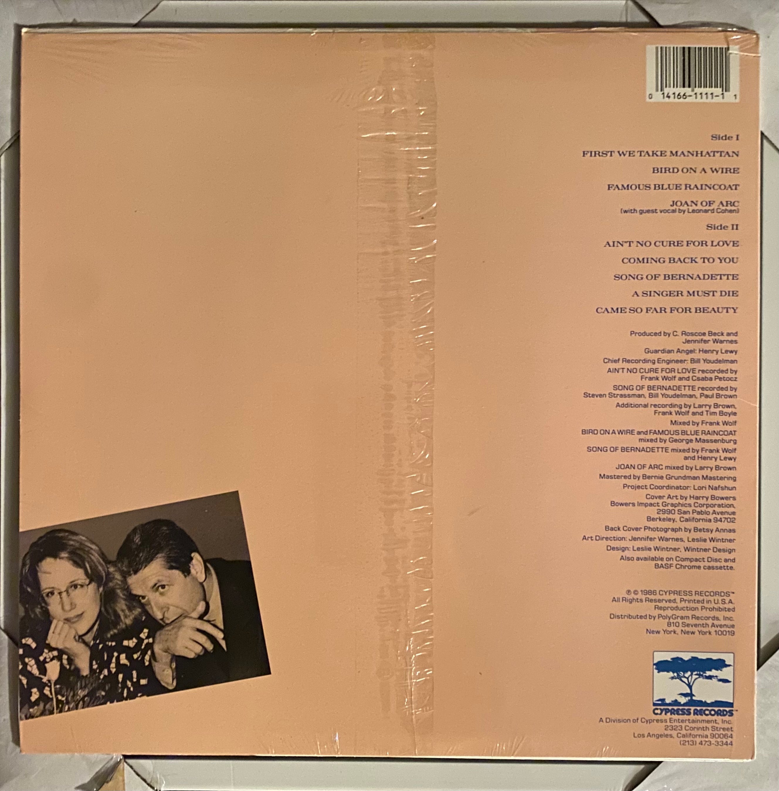Jennifer Warnes - Famous Blue Raincoat (The Songs Of Leonard Cohen) [NOS]  (New Vinyl LP)