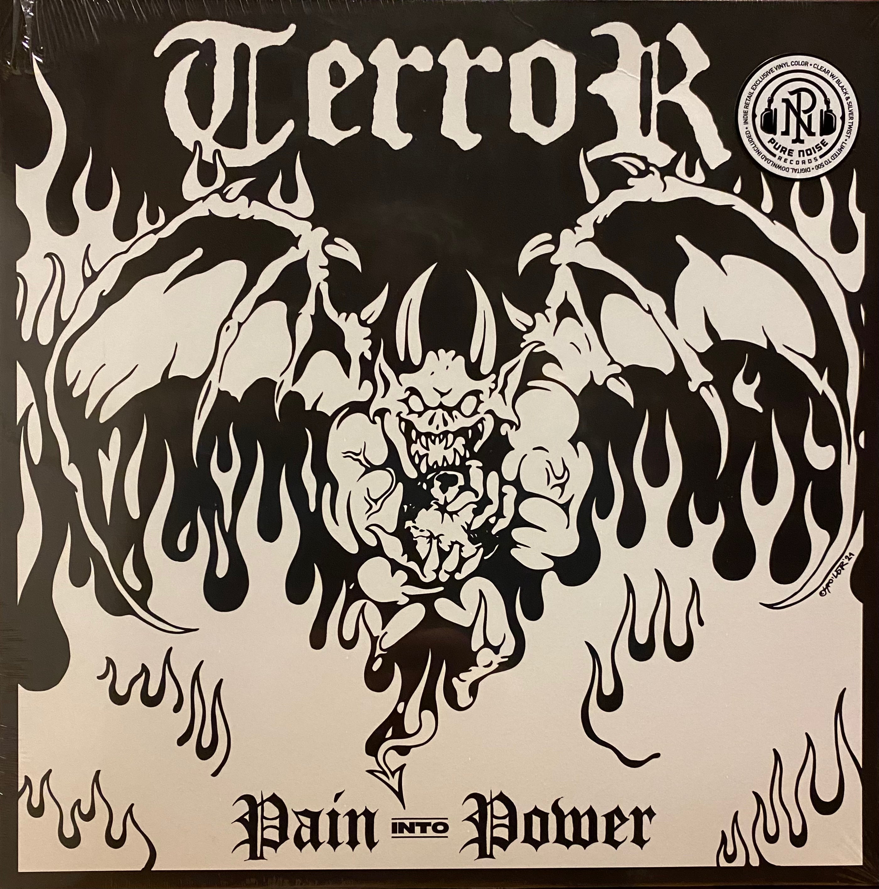 [Discounted] Terror - Pain Into Power [Clear w/ Black & Silver Twist Vinyl]  (New Vinyl LP)