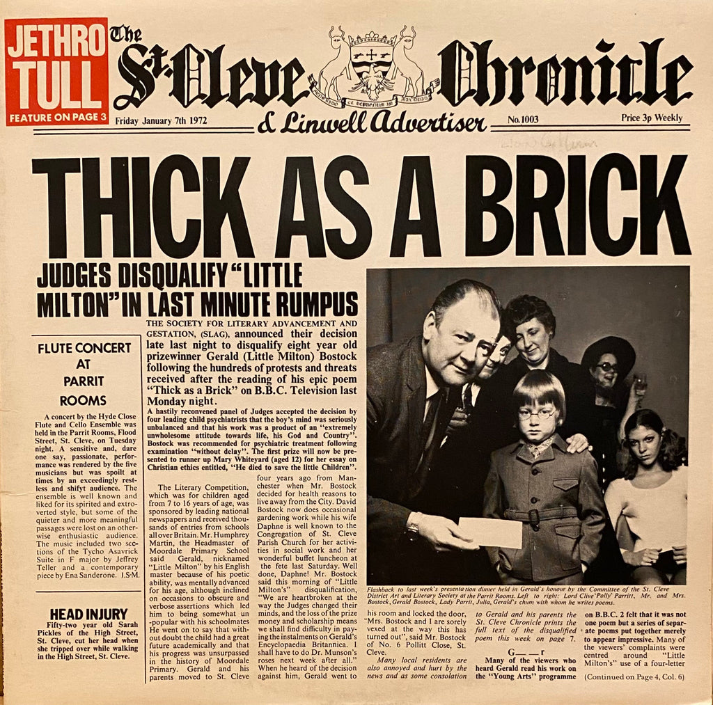 Jethro Tull - Thick As A Brick  (Used Vinyl LP)