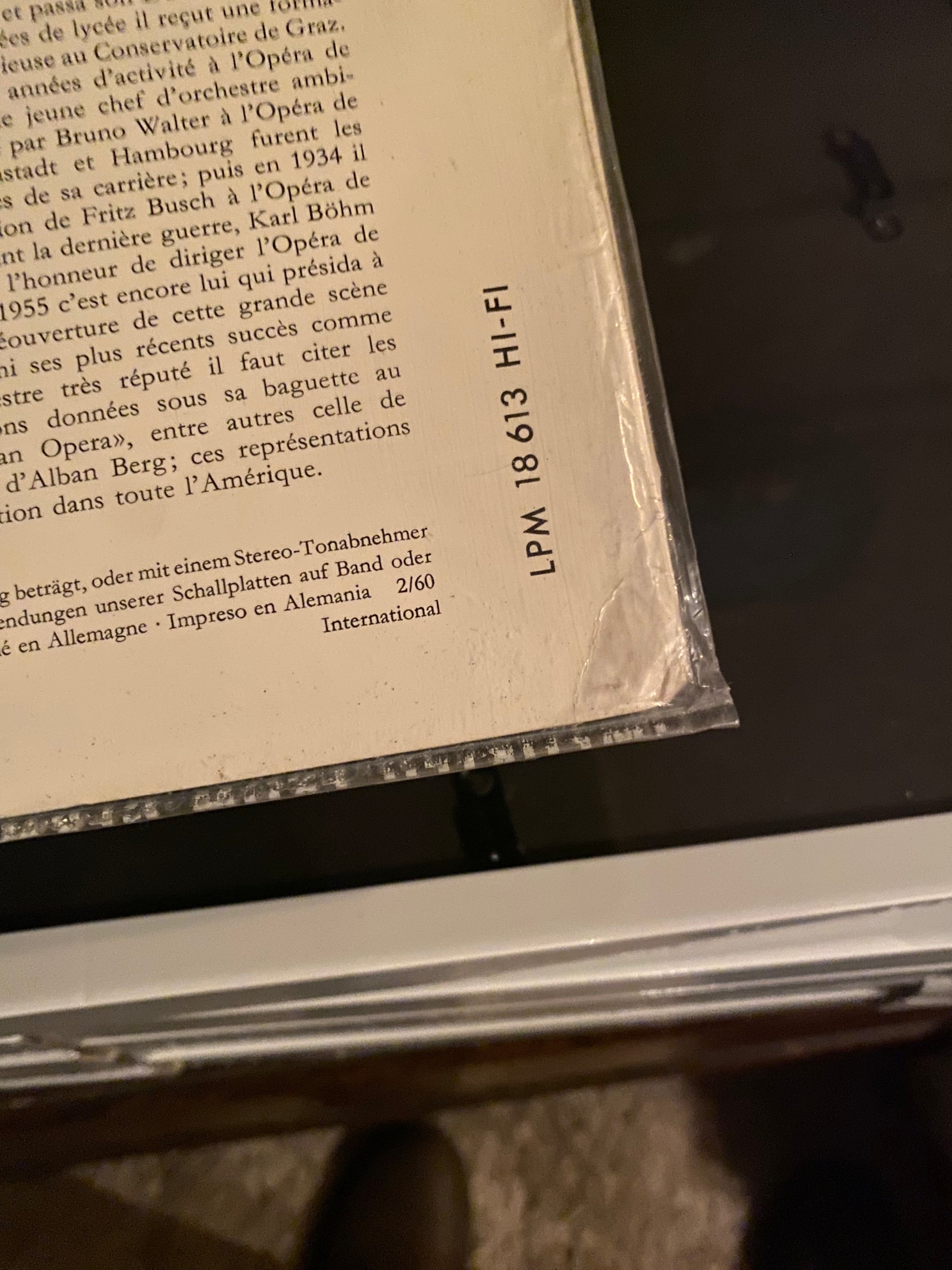 Johannes Brahms, Karl Böhm Conducting Berliner Philharmoniker - Symphony No. 1 In C Minor, Op. 68 [Promo] [NOS]  (New Vinyl LP)