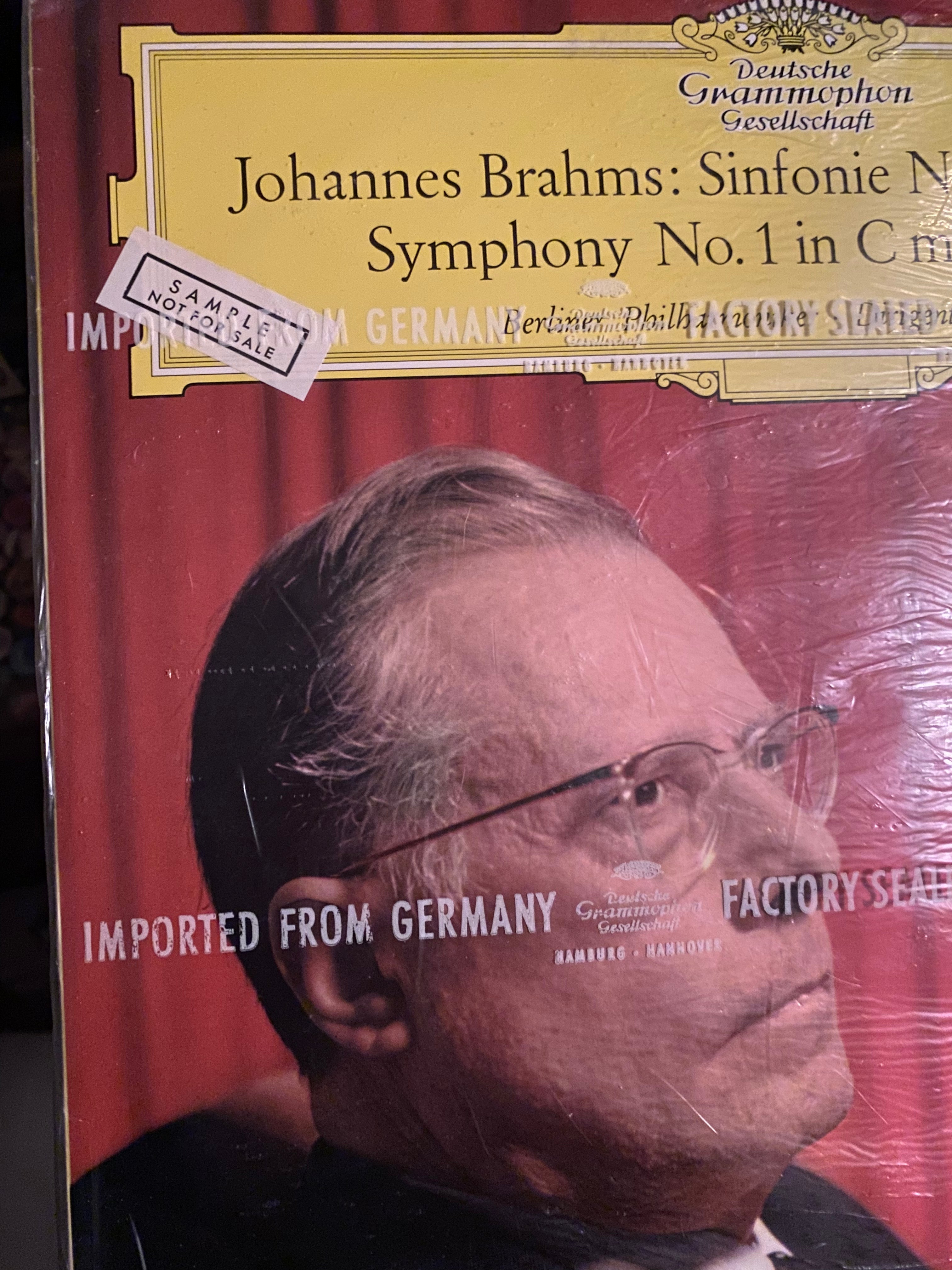 Johannes Brahms, Karl Böhm Conducting Berliner Philharmoniker - Symphony No. 1 In C Minor, Op. 68 [Promo] [NOS]  (New Vinyl LP)