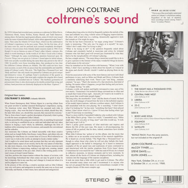Coltrane, John ¨C Coltrane's Sound