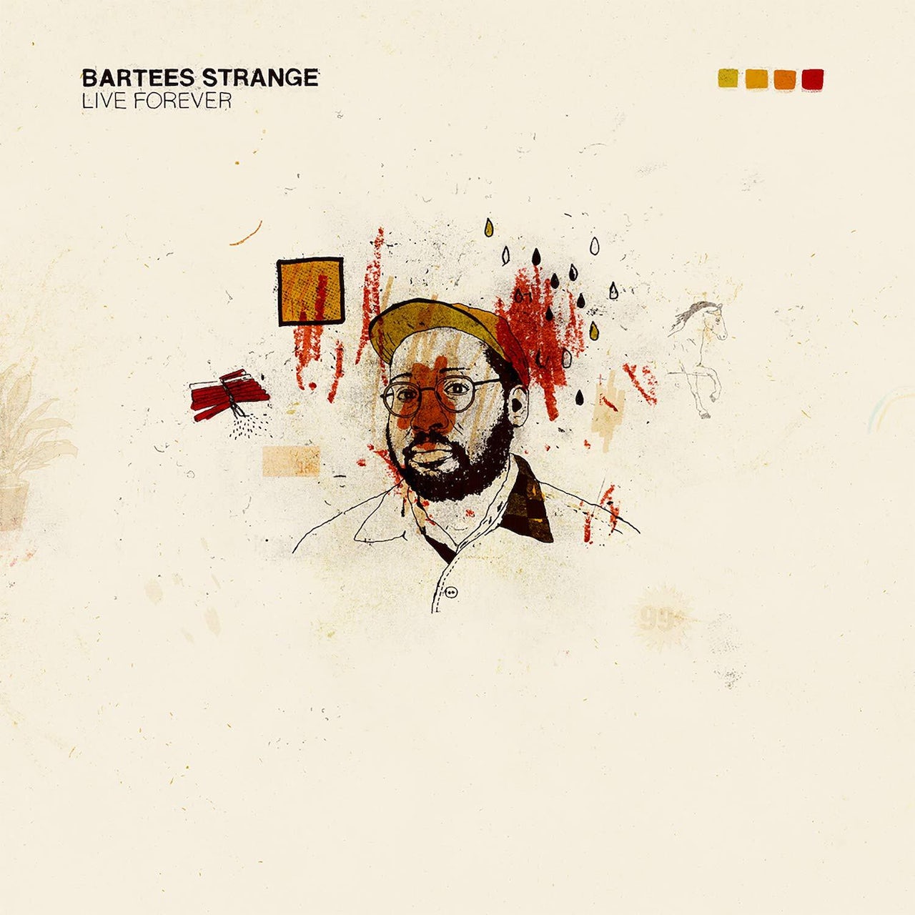 Bartees Strange - Live Forever [White Bone & Black Swirl Vinyl]  (New Vinyl LP)