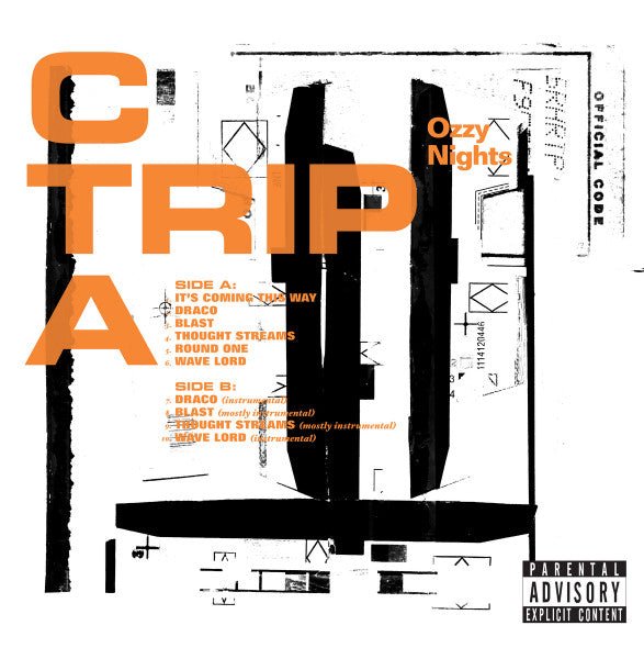 [Discounted] C Trip A - Ozzy Nights [White w/ Black & Orange Splatter]  (New Vinyl LP)