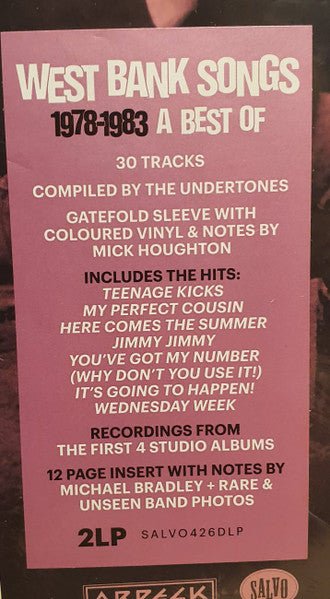 The Undertones - West Bank Songs 1978-1983: A Best Of [Import: 2X Colored Vinyl]  (New Vinyl LP)