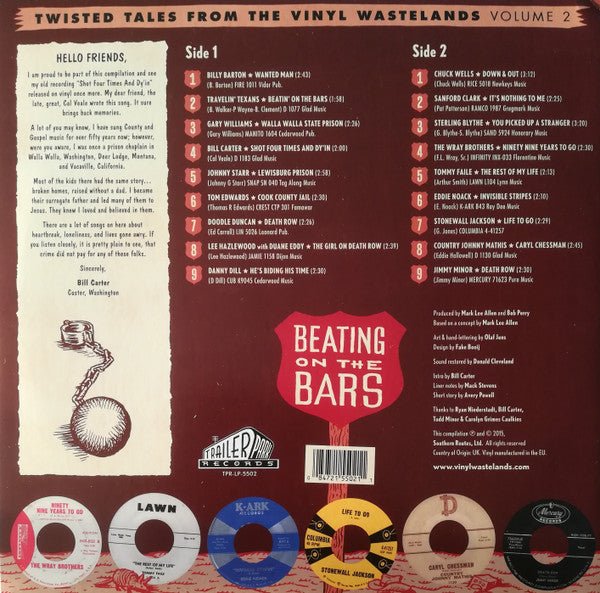 Various Artists - Beating The Bars: Twisted Tales From Vinyl Wastelands: Volume 2  (New Vinyl LP)